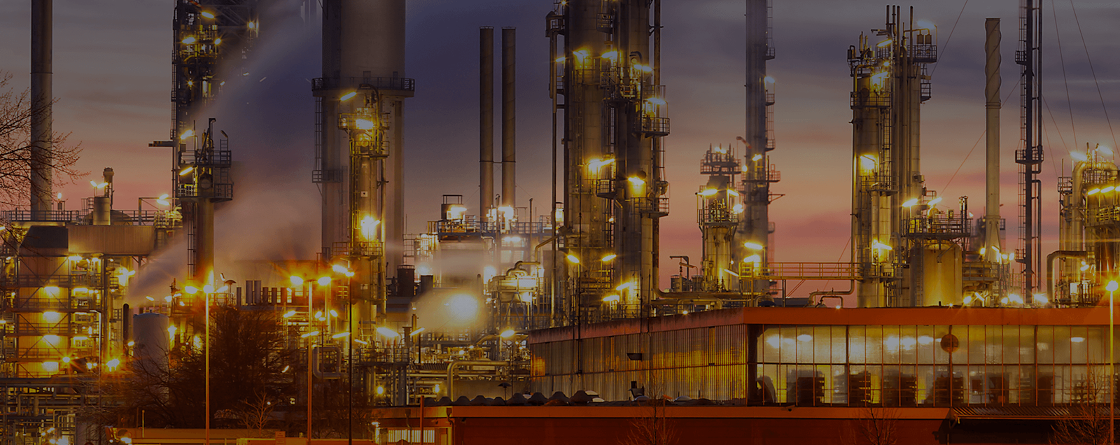 Refinery at night 