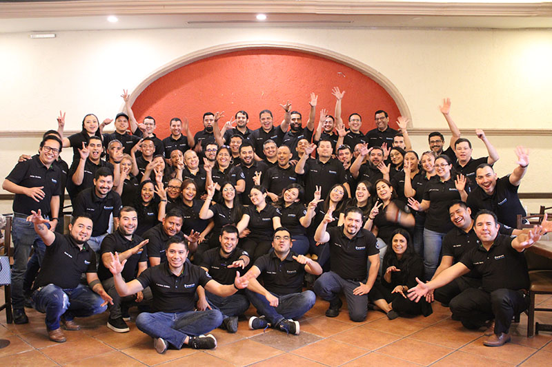 happy group of employees