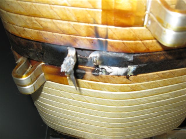 Figure 3 - Damage from improper tap connection